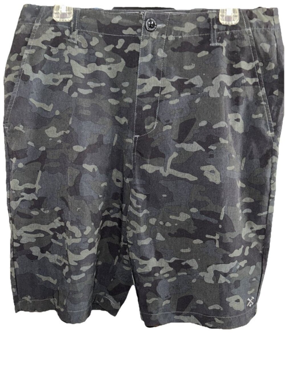 Dixxon Flannel Co Shorts 34 Camo Chino Green Hybrid Wicking Stretch Lightweight